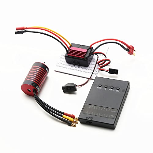 lvifloae GTSKYTENRC WASGERFORTER 2845 COBERLAUSEN Combo -Motor 5900KV High Drehmoment 4pole 12 Slot und 35A ESC- und Programmierkarte IPX7 -Design für F19A 1/10 1/12 RC -Autos (HPI TRX4 (2800kV) von lvifloae