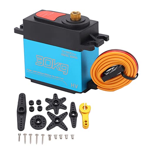 lvifloae RC 30 kg Digitale Servo Schnelle Reaktion 180 Grad Hochgeschwindigkeitsabdichtungsmodell RC -Servo -Motor mit Aluminiumlegierung Gehäuse für Autoboot -Roboter rot (Blau) von lvifloae