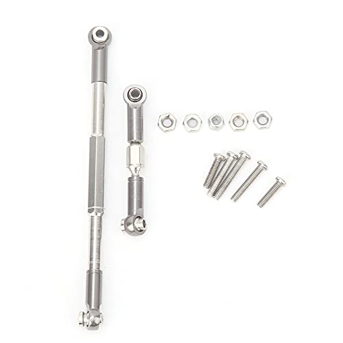 lvifloae RC Metal Lenkstangengruppe CNC Machinierte Hochfestigkeits -Upgrade -Zubehör für MN D90 MN 91 FJ 45 Militärlastwagen Modell Silbertitantitanoptional optional (Silber MN-012s) von lvifloae