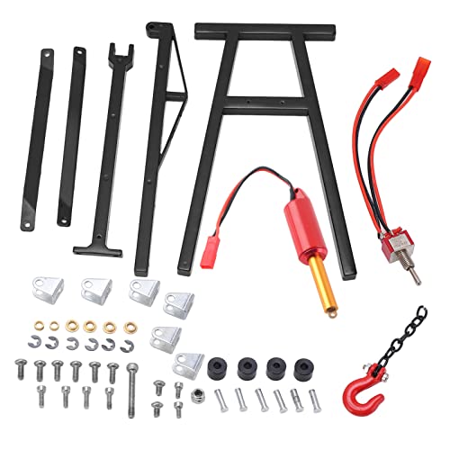 lvifloae RC Motor Crane Hanger Elektrische Modellauto Crane Jack Universal für 1 8 1 10 Skala Fernbedienung Fahrzeuge Nicht für echte Autos Schwarz (Black) von lvifloae
