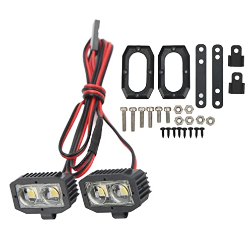lvifloae RC -Scheinwerfer 4 LED Weiße Beleuchtung Kunststoff Häuser Häuser Häuserhäuser dekorativen Effekt 1/10 5 bis 7,4 V für RC -Auto von lvifloae