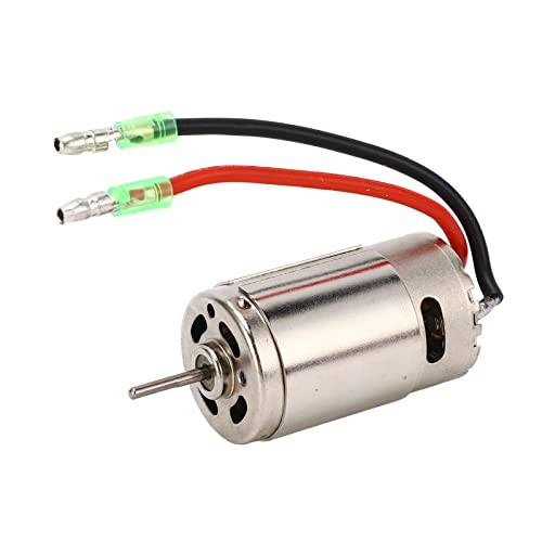 lvifloae Universal 390 Bürstenmotor Elektrischer RC Brushed Motor Bürstenmotor mit hohem Drehmoment für 1/16 1/18 RC-Autos Silber Eisen Kupfer 112 g 7,2 V 8,4 V 21000 U/min von lvifloae