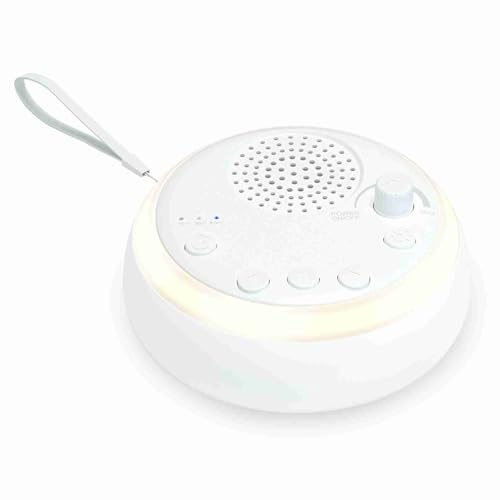 lvifloae Wa Sa 02 Sleep Aid White Noise Machine 16 beruhigende Geräusche und weiche Nachtlicht 3 Timereinstellungen Wieder auflösen und tragbare Schlafhilfe für Heimreisen (weiß) geeignet von lvifloae