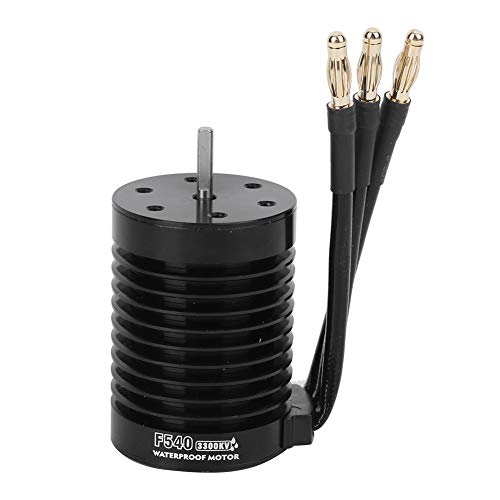 lvifloae f540 wasserdicht 4 pol Nicht induktiv bürstenloser Motorrad -Zubehör für 1 10 RC -Auto bürstenlosen Motor RC (schwarz) (3300KV) von lvifloae