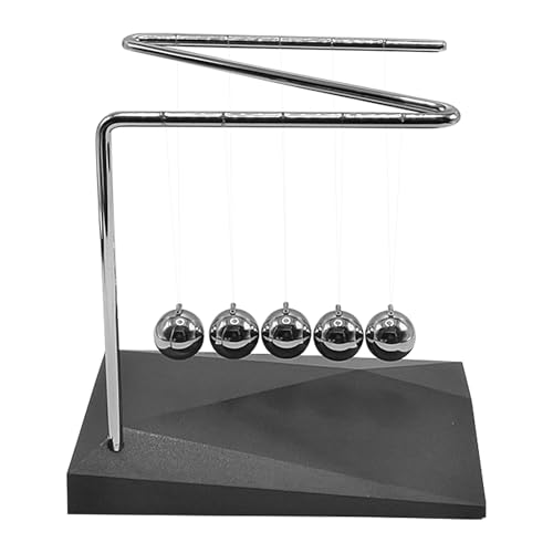 lwxij Newtons Wiege | Perpetual Motion Desktop-Spielzeug mit Stahlkugeln | Physik-Pendelschaukel | Demonstration des Energieübertragungs- und -Tools | Robustes Pendelgerät für den -, Arbeits- un von lwxij