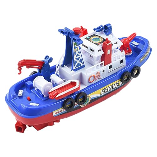 lwxij Rettungsbootspielzeug, elektrisches Feuerwehrschiff, interaktives Wasserspielzeug, Autowasserspray, & Geräusche, batteriebetriebene, mehrfarbige Design, Badepool-Poolspaß lwxij Rettungsbootspielzeug, elektrisches Feuerwehrschiff, interaktives Wasserspielzeug, Autowasserspray, & Geräusche, batteriebetriebene, mehrfarbige Design, Badepool-Poolspaß von lwxij