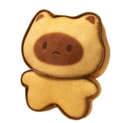 lyanny Essen ausgestopftes Tier, Toast Stofftiere - Schöne Toast Cat Plush Capybara Puppe - Traurige/glückliche Ausdruck Puppenkissen Anhänger Raum für Autodekoration lyanny Essen ausgestopftes Tier, Toast Stofftiere - Schöne Toast Cat Plush Capybara Puppe - Traurige/glückliche Ausdruck Puppenkissen Anhänger Raum für Autodekoration von lyanny