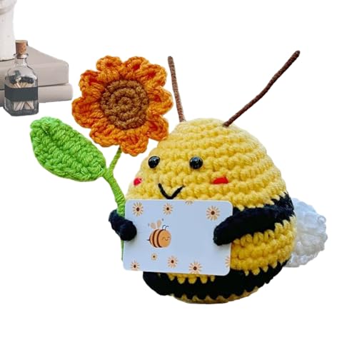 lyanny Häkelbiene, kleine Häkelbiene - Positive Häkeltiere Bienenzubehör | Süße Puppen inspirierende Schreibtisch emotionale Unterstützung mit Karte für Kinder Erwachsene Party Gefälligkeiten lyanny Häkelbiene, kleine Häkelbiene - Positive Häkeltiere Bienenzubehör | Süße Puppen inspirierende Schreibtisch emotionale Unterstützung mit Karte für Kinder Erwachsene Party Gefälligkeiten von lyanny