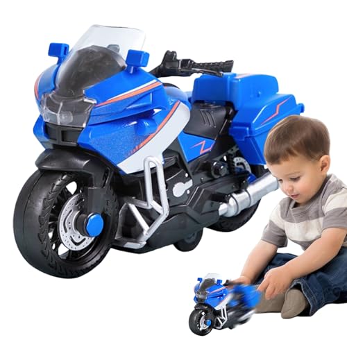 lyanny Motorrad Spielzeug - Realistisches Musikspielzeug mit Licht,Bewegungsangetriebenes Zweirad für Kinder - Tisch Dekoration Nachttisch Deko von lyanny