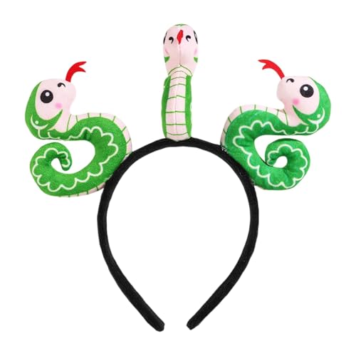 lyanny Schlangen-Plüsch-Stirnband, Jahr der Schlangen-Stirnband, Cartoon-Tier-Plüsch-Haarband mit 3 Cartoon-Schlangen, Tier-Kopfbedeckungen für Silvesterparty lyanny Schlangen-Plüsch-Stirnband, Jahr der Schlangen-Stirnband, Cartoon-Tier-Plüsch-Haarband mit 3 Cartoon-Schlangen, Tier-Kopfbedeckungen für Silvesterparty von lyanny
