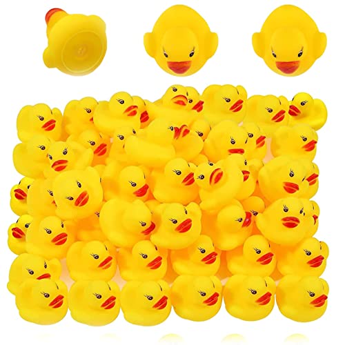 30 Stück Gummiente Quietscheente Badespielzeug für Kinder Float and Squeak Mini Gelbe Ente Badewannenspielzeug für Dusch Geburtstags Partyartikel von lylqmy