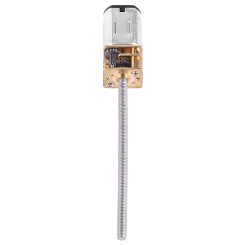 lyrlody DC 6V -Getriebemotor mit Langer M3*55 Mm Ausgangswelle, Vollmetall Zahnrad, Hohes Drehmoment für Einen Ruhigen und Effizienten Betrieb mit Breiten Anwendungen (6 V 100 U/min) von lyrlody