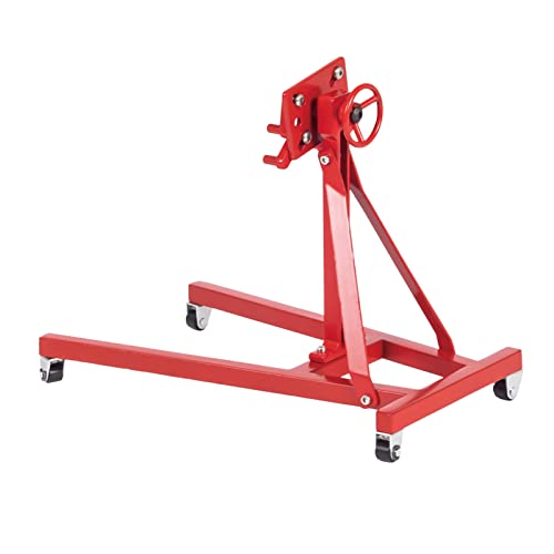lyrlody RC Motorhänger RC Motorständer 1/10 Skala -Lebenslikum -Dekoration mit 360 ° Rotation Metallrad für 1/10 Fernbedienungsfahrzeuge Aluminiumlegierung Rot von lyrlody