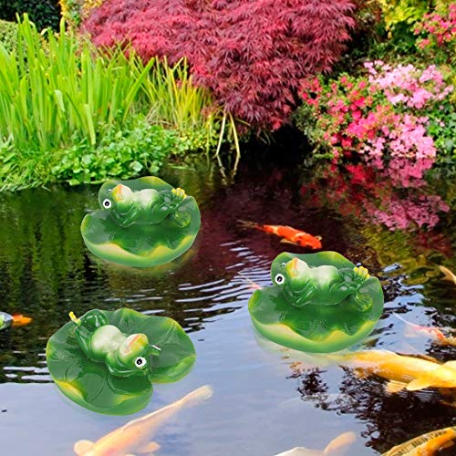 lyrlody Schwimmende Wasserblattverzierung Handwerksbrand Landschaftsdekor für Gartenteich Schwimmbadbrunnen mit Robustem Nichtmaterial von lyrlody
