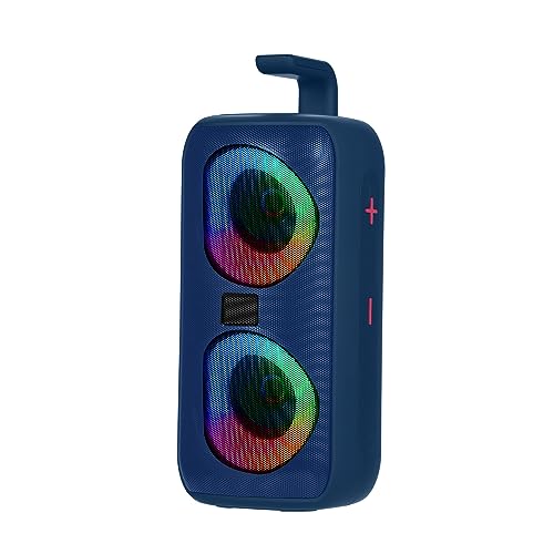 lyrlody Tragbarer BT -Lautsprecher mit 360 Sound BT 5.2 Verbindungs ​​Aux Input Music Player Wireless für den Gebrauch Im Innenbereich Im Freien (Blue) von lyrlody