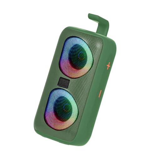 lyrlody Tragbarer BT -Lautsprecher mit 360 Sound BT 5.2 Verbindungs ​​Aux Input Music Player Wireless für den Gebrauch Im Innenbereich Im Freien (Green) von lyrlody