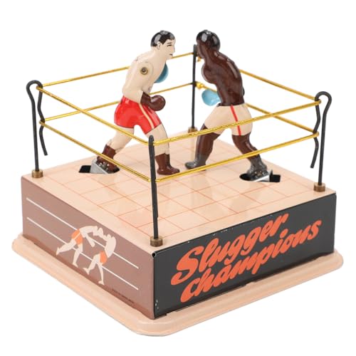 lyrlody Uhrwerk-Boxring, Aufziehbares Tisch-Boxspielzeug im Retro-Stil, handgefertigtes Sammlerstück aus Eisen, für Weinläden, Cafés, Wohnungen und Themenumgebungen lyrlody Uhrwerk-Boxring, Aufziehbares Tisch-Boxspielzeug im Retro-Stil, handgefertigtes Sammlerstück aus Eisen, für Weinläden, Cafés, Wohnungen und Themenumgebungen von lyrlody