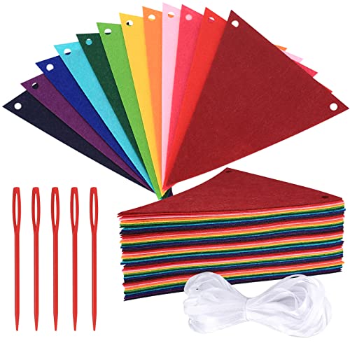 lzijun 60 Stück Filz Wimpelkette Girlanden, Bunte Party Wimpelgirlande, Bunting Chains Banner, Dreiecksflaggen für Geburtstagsparty Schlafzimmer Klassenzimmer Dekoration lzijun 60 Stück Filz Wimpelkette Girlanden, Bunte Party Wimpelgirlande, Bunting Chains Banner, Dreiecksflaggen für Geburtstagsparty Schlafzimmer Klassenzimmer Dekoration von lzijun