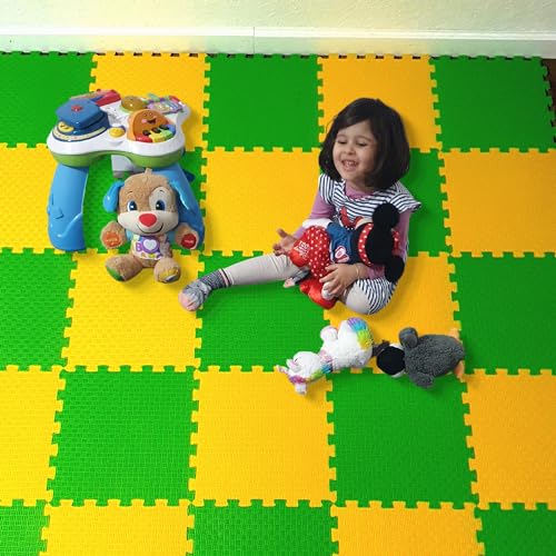 Puzzelmatten für Babys und Kinder - Spielmatte Puzzlematte Baby -18 Eva TLG (30x30x1cm) Schaumstoff-Bodenfliesen - Krabbelmatten Spielteppich Schutzmatten - Fitnessraum Yogamatten von m Mayda