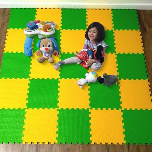 Puzzelmatten für Babys und Kinder - Spielmatte Puzzlematte Baby - 25 Eva TLG (30x30x1cm) Schaumstoff-Bodenfliesen - Krabbelmatten Spielteppich Schutzmatten - Fitnessraum Yogamatten Trainingsmatten von m Mayda