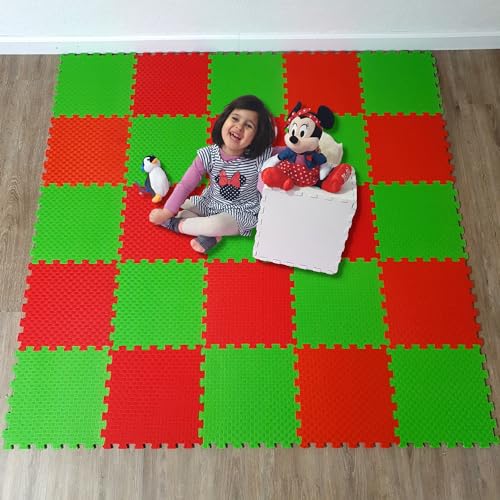 Puzzelmatten für Babys und Kinder - Spielmatte Puzzlematte Baby -25 Eva TLG (30x30x1cm) Spielteppich Schutzmatten - Fitnessraum Yogamatten Trainingsmatten von m Mayda