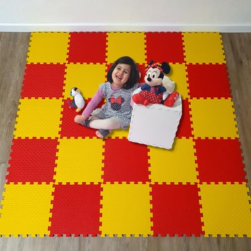 Puzzelmatten für Babys und Kinder - Spielmatte Puzzlematte Baby -25 Eva TLG (30x30x1cm) Spielteppich Schutzmatten - Fitnessraum Yogamatten Trainingsmatten von m Mayda