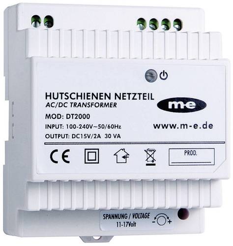 M-e modern-electronics DT 2000 Türsprechanlage Hutschienen-Netzteil Weiß von m-e modern-electronics