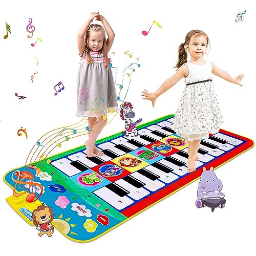 Mat m zimoon Baby Spielzeug Klaviermatte Musikmatte. Kinder Große Tanzmatte Musik-spielmatte ( 112 x 50 cm ), Kinderspielzeug Geschenk für Jungen Mädchen Kleinkinder von m zimoon