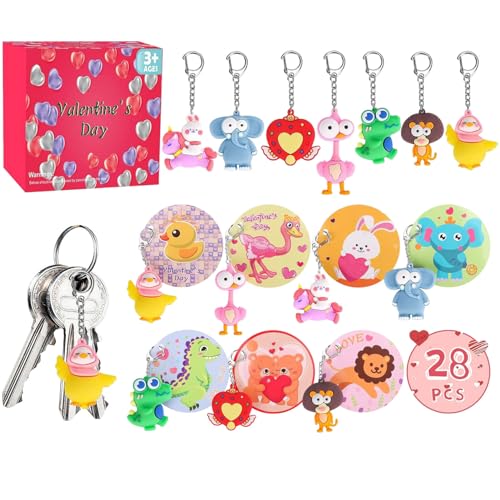 Pop-Spielzeug mit sensorischen Blasen, Schlüsselanhänger für Valentinstag, Valentinstag, Schulparty, Geschenk für Mädchen und Pop-Spielzeug mit sensorischen Blasen, Schlüsselanhänger für Valentinstag, Valentinstag, Schulparty, Geschenk für Mädchen und von macto