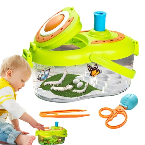macto Fang-Set, Fang-Set für Kinder – Sammel-Set für Kinder, transparentes Häuschen mit Griff, Sammel-Set für Kinder für Mädchen und macto Fang-Set, Fang-Set für Kinder – Sammel-Set für Kinder, transparentes Häuschen mit Griff, Sammel-Set für Kinder für Mädchen und von macto