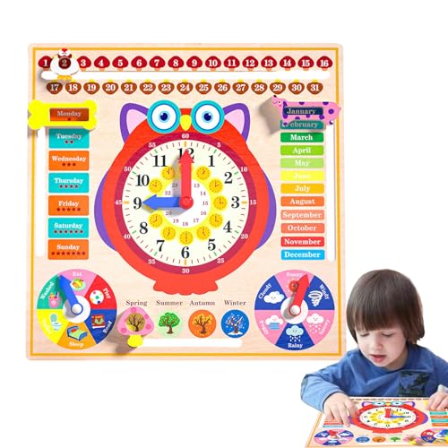 macto Lernuhren für Kleinkinder, pädagogisch, Holz, für Kleinkinder, Lernuhren, leises Uhrwerk, bunte Zahlen, Wanduhren für das Klassenzimmer macto Lernuhren für Kleinkinder, pädagogisch, Holz, für Kleinkinder, Lernuhren, leises Uhrwerk, bunte Zahlen, Wanduhren für das Klassenzimmer von macto