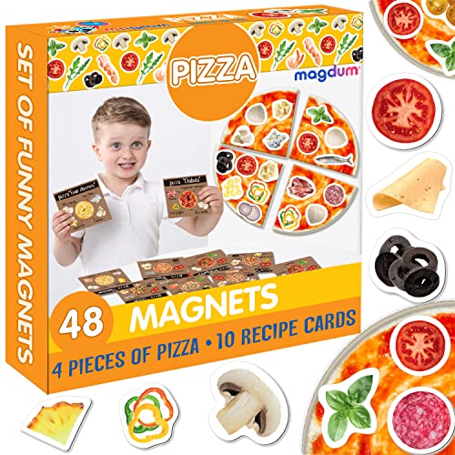 Pizza spielzeug MAGDUM magnet spiel - 48 Kühlschrankmagnete Kinder- Rollenspiele kinder - Lebensmittel spielzeug - Küchenspielzeug -Kühlschrank magnete set kinder -Magnetspiele für kinder-Magneten set Pizza spielzeug MAGDUM magnet spiel - 48 Kühlschrankmagnete Kinder- Rollenspiele kinder - Lebensmittel spielzeug - Küchenspielzeug -Kühlschrank magnete set kinder -Magnetspiele für kinder-Magneten set von magdum