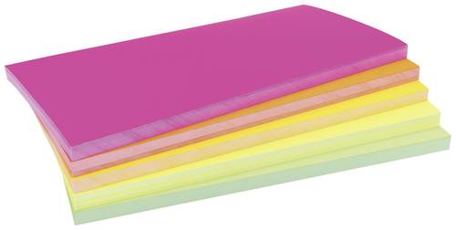 Magnetoplan Neon Moderationskarte farbig sortiert, Neon rechteckig 200mm x 100mm 250St. von magnetoplan