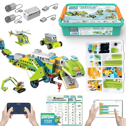 Makerzoid Roboter Master Coding Roboter Kits - APP Controlled Roboter Toy Set with Video Tutorials, STEM Pädagogisches Spielzeug, Bausteine, Programmierbare Robotik Kit, Jungen Mädchen Kids Play Toy Makerzoid Roboter Master Coding Roboter Kits - APP Controlled Roboter Toy Set with Video Tutorials, STEM Pädagogisches Spielzeug, Bausteine, Programmierbare Robotik Kit, Jungen Mädchen Kids Play Toy von makerzoid