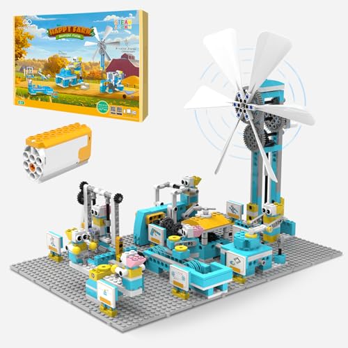 STEM Roboterspielzeug Bausets, Happy Farm Bauspielzeug mit Motor für Kinder ab 6 Jahren, Ingenieurwissenschaft, Lernen, pädagogische DIY-Stammprojekte, Robotergeschenke für Jungen und Mädchen (570+ von makerzoid