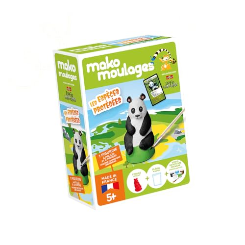Mako Castings – Der Große Panda – Kreatives Freizeitset – Gips und Farbe – 1 rote Latexform – Enthält 1 Bioviva Nature Challenges-Karte Ab 5 Jahren – 39113 von mako moulages