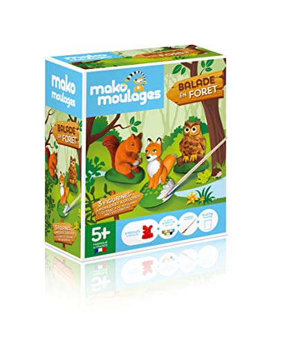 Mako Moulages 39049 Waldwanderung, 3 Formen Kreatives Kit, Waldtiere von mako moulages