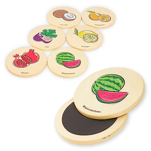Mamabrum, Hölzerne Gehplatten für Kinder, Lernspielzeug mit Obstmotiven, Geistige und Emotionale Entwicklung, Motorik und Gleichgewicht trainieren, rutschfest und sicher Mamabrum, Hölzerne Gehplatten für Kinder, Lernspielzeug mit Obstmotiven, Geistige und Emotionale Entwicklung, Motorik und Gleichgewicht trainieren, rutschfest und sicher von mamabrum