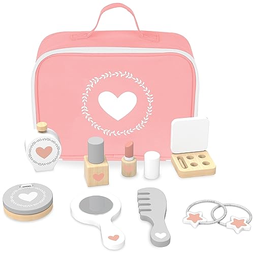 Mamabrum,Holz Make-Up Set, Spiegel, Puder, Nagellack, Lippenstift, Kamm, Parfum Palette, Kosmetiktasche, Haargummi, Für Kinder kinderschminken Set schminkkoffer Kinder Mamabrum,Holz Make-Up Set, Spiegel, Puder, Nagellack, Lippenstift, Kamm, Parfum Palette, Kosmetiktasche, Haargummi, Für Kinder kinderschminken Set schminkkoffer Kinder von mamabrum