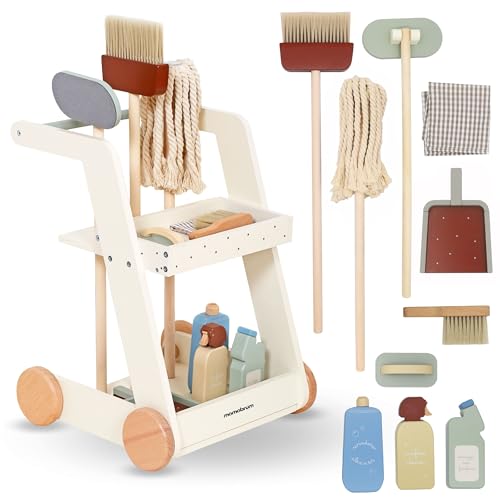 Mamabrum 3-in-1 Holz-Putzwagen für Kinder 3+ – Lauflernwagen, Reinigungsset und Rollenspielzeug, Pädagogisches Spielzeug, Fördert kreatives Spiel Mamabrum 3-in-1 Holz-Putzwagen für Kinder 3+ – Lauflernwagen, Reinigungsset und Rollenspielzeug, Pädagogisches Spielzeug, Fördert kreatives Spiel von mamabrum