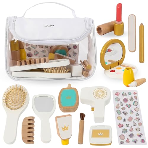 Mamabrum Holz-Schminkset für Kinder 3+, 15-teiliges Kosmetik-Set mit Spiegel, Föhn, Puderdose - Rollenspiel Lernspielzeug aus Holz für Mädchen & Jungen (15 Teile) Mamabrum Holz-Schminkset für Kinder 3+, 15-teiliges Kosmetik-Set mit Spiegel, Föhn, Puderdose - Rollenspiel Lernspielzeug aus Holz für Mädchen & Jungen (15 Teile) von mamabrum
