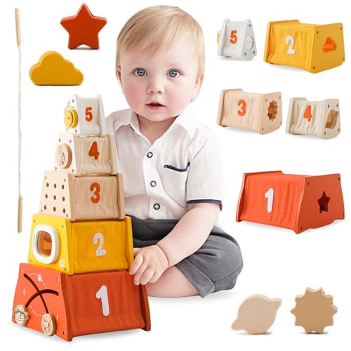 Mamabrum Holzpyramide Montessori für Kinder - Formensorter Labyrinth Lernen Zahl - 5 Elemente - Entwicklung von Motorik und Koordination - ab 18 Monate - Naturspielzeug Mamabrum Holzpyramide Montessori für Kinder - Formensorter Labyrinth Lernen Zahl - 5 Elemente - Entwicklung von Motorik und Koordination - ab 18 Monate - Naturspielzeug von mamabrum