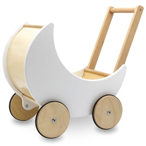 Mamabrum Holzwagen für Puppen und Bären, Baby Pöckchen 1+, Spielwagen für Kinder ab 1 Jahr, Rutschhemmende Räder, Walking Lernreiter Mamabrum Holzwagen für Puppen und Bären, Baby Pöckchen 1+, Spielwagen für Kinder ab 1 Jahr, Rutschhemmende Räder, Walking Lernreiter von mamabrum