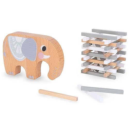 Mamabrum Holzspielzeug Balancierspiel - Stapelspielzeug Elefant für Kinder - Geschicklichkeitstraining und Motorikförderung, für Kind ab 3 Jahren Brettspiele aus Holz, 40 Holzstäbe Mamabrum Holzspielzeug Balancierspiel - Stapelspielzeug Elefant für Kinder - Geschicklichkeitstraining und Motorikförderung, für Kind ab 3 Jahren Brettspiele aus Holz, 40 Holzstäbe von mamabrum