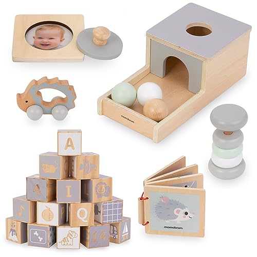 mamabrum Montessori Holz-Spielzeug-Set: 6 Lernspielzeuge für Babys ab 6 Monaten - Fördert Motorik & Kreativität - Pädagogisches Holzspielzeug für Kleinkinder mamabrum Montessori Holz-Spielzeug-Set: 6 Lernspielzeuge für Babys ab 6 Monaten - Fördert Motorik & Kreativität - Pädagogisches Holzspielzeug für Kleinkinder von mamabrum