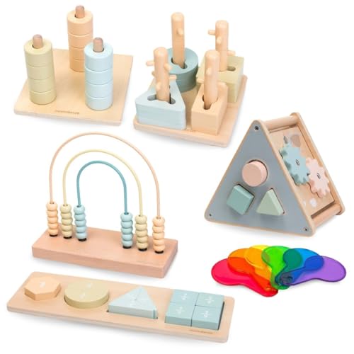 mamabrum Spielset Montessori für Kinder 2-3 Jahre, Kinder Entwicklungsspielzeug, Kognitive und Manuelle Fähigkeit, Sortierer, Formen und Farben Sortiert, Puzzle, Zahl, Spiegel mamabrum Spielset Montessori für Kinder 2-3 Jahre, Kinder Entwicklungsspielzeug, Kognitive und Manuelle Fähigkeit, Sortierer, Formen und Farben Sortiert, Puzzle, Zahl, Spiegel von mamabrum