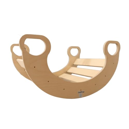 mamikids Rainbow Rocker Dindolò - Montessorianische Schaukel und Bogen für Kinder aus Naturholz 70 x 50 x 40 cm, Montessori-Bogen mit Klettern für Kinder, Lernspielzeug für Kinder, hergestellt in mamikids Rainbow Rocker Dindolò - Montessorianische Schaukel und Bogen für Kinder aus Naturholz 70 x 50 x 40 cm, Montessori-Bogen mit Klettern für Kinder, Lernspielzeug für Kinder, hergestellt in von mamikids
