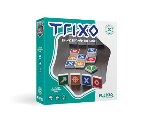 FlexiQ Trixo, Familien-Fliesenspiel, ab 7 Jahren, für 2–4 Spieler, über 15 Minuten Spieldauer von FlexiQ