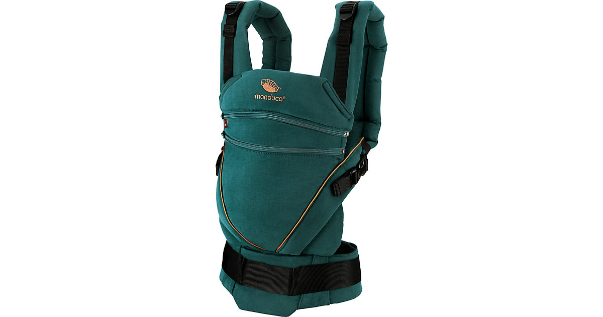 Babytrage XT Cotton, denimteal-toffee dunkelgrün Babytrage XT Cotton, denimteal-toffee dunkelgrün von manduca