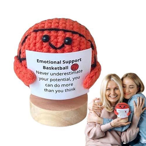 manhegari Positive Crochet | Handgefertigter gestrickter Ball mit motivierendem Zitat | Niedlicher emotionaler Support Häkelball mit inspirierendem Zitat für den Heimarbeitsplatz manhegari Positive Crochet | Handgefertigter gestrickter Ball mit motivierendem Zitat | Niedlicher emotionaler Support Häkelball mit inspirierendem Zitat für den Heimarbeitsplatz von manhegari